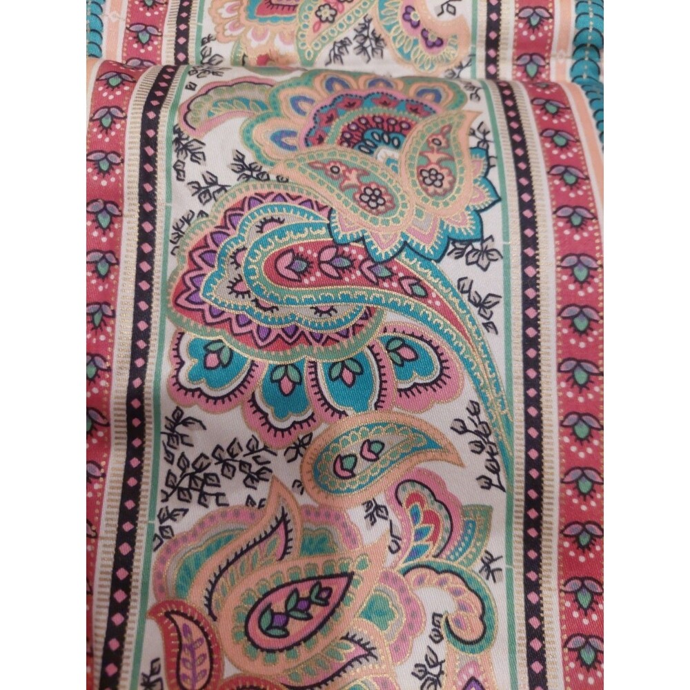 Paisley Stripe Darker Pastel Colors  1.5 Yards 45" Wide Med Weight Upholstery